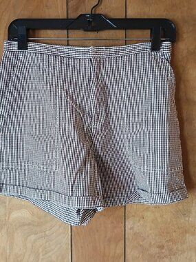 Carolina Blues Stretch Gingham Shorts Size 10 Cotton Spandex
